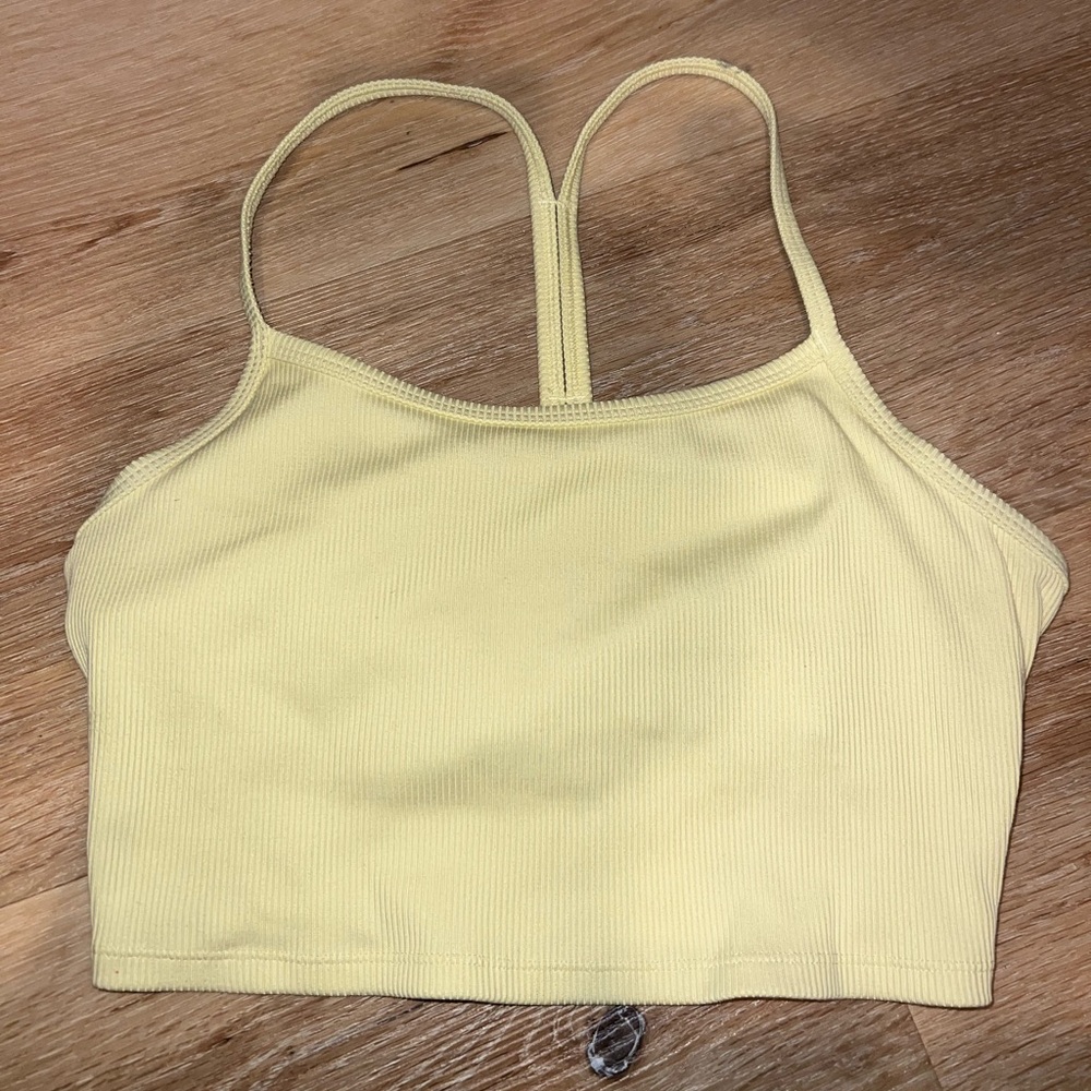ALO YOGA Yellow Tank Top Sports Bra in yellow size small (worn once!!)